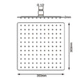 Load image into Gallery viewer, Stainless Steel 300mm Shower Head Square - Gunmetal Grey