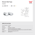 Load image into Gallery viewer, Brass Circle Wall Taps One Pair - Brush Bass Gold