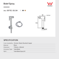 Load image into Gallery viewer, Brass Round Toilet Bidet Spray - Black