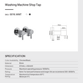 Load image into Gallery viewer, Brass Washing Machine Taps One Pair - Chrome Silver