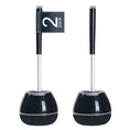 Load image into Gallery viewer, BOOMJOY Toilet Brush and Holder with TPR Rubber and Built-in Tweezer - Black