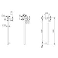 Load image into Gallery viewer, Stainless Steel Electric Heated Towel Rack Single Bar Vertical with Timer - Light Brushed Brass Gold
