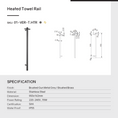 Load image into Gallery viewer, Stainless Steel Electric Heated Towel Rack Single Bar Vertical with Timer - Brushed Nickel Silver