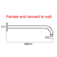 Load image into Gallery viewer, Stainless Steel 400mm Round Wall Shower Arm – Gunmetal Grey