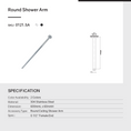 Load image into Gallery viewer, Stainless Steel 600mm Round Ceiling Shower Arm – Chrome Silver