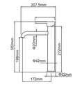 Load image into Gallery viewer, Solid Brass Tall Basin Mixer - Gunmetal Grey - LUCID PIN