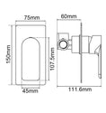 Load image into Gallery viewer, Solid Brass Wall Mixer - Black - VOG