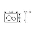Load image into Gallery viewer, Geberit Sigma20 Dual Flush Plate – Matte Chrome with Chrome Trim