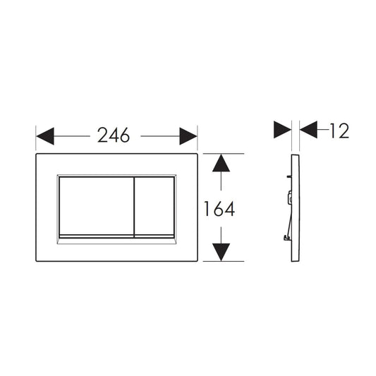 Geberit Sigma30 Dual Flush Plate – Matte White with White Trim