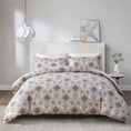 Load image into Gallery viewer, Bellemosa 75D Microfibre Quilt Cover Set - Quilt Cover | Pillowcases | Flat Sheet - Azure Damask