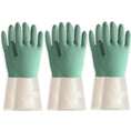Load image into Gallery viewer, BOOMJOY 3 Pairs Latex Heavy-Duty Cleaning Gloves - Green