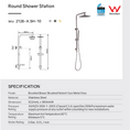 Load image into Gallery viewer, Solid Brass 10" Shower Station - Brushed Nickel Grey