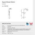 Load image into Gallery viewer, Stainless Steel & Solid Brass - 10" Square Shower Station - Brushed Nickel