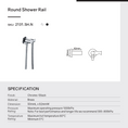 Load image into Gallery viewer, Fixed Handheld Shower Rail Round - Stainless Steel & Solid Brass - Chrome Silver