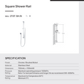 Load image into Gallery viewer, Handheld Shower Rail Square - Stainless Steel & Solid Brass - Chrome Silver