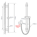 Load image into Gallery viewer, Handheld Shower Rail Flat - Stainless Steel & Solid Brass - Black