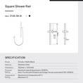 Load image into Gallery viewer, Handheld Shower Rail Flat - Stainless Steel & Solid Brass - Black