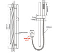 Load image into Gallery viewer, Stainless Steel & Solid Brass Shower Rail with Handheld Shower - Black