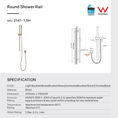 Load image into Gallery viewer, Stainless Steel & Solid Brass Shower Rail with Handheld Shower - Black
