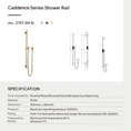 Load image into Gallery viewer, CADDENCE Shower Rail - Stainless Steel - Gunmetal Grey