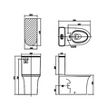 Load image into Gallery viewer, Arrow Armino 670*380*810mm Dual Flush Wash-down Two-piece Ceramic Toilet Suite Soft Closed Seat