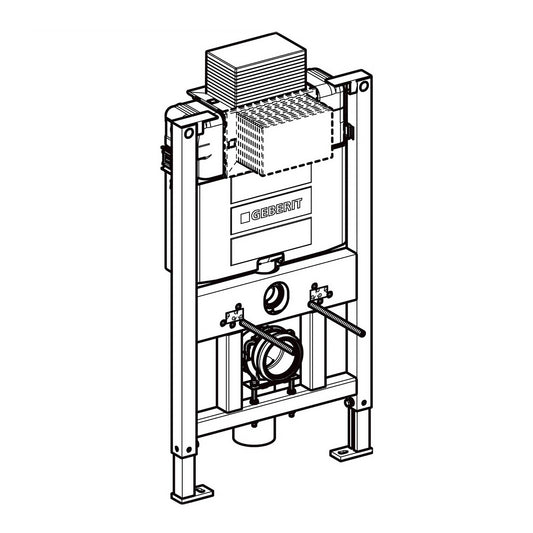Geberit Duofix Frame with Alpha 12cm In-Wall Cistern 4.5L/3L (82cm Heigh)