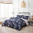Load image into Gallery viewer, Bellemosa 75D Microfibre Quilt Cover Set - Quilt Cover | Pillowcases | Flat Sheet - Midnight Meadow