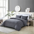 Load image into Gallery viewer, Bellemosa 100% Washed Cotton Quilt Cover Set - Charcoal Grey