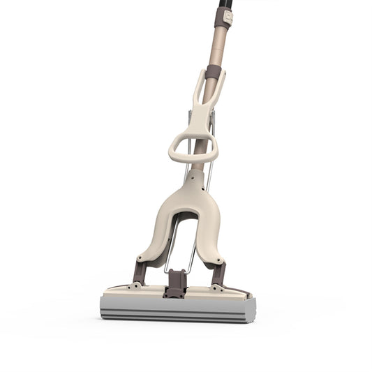 BOOMJOY Super Squeeze Mop with PVA Sponge Head - Hands-Free Absorbent Mop