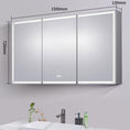 Load image into Gallery viewer, LED Mirror Shaving Cabinet – Three Door 1500x720mm with Adjustable Lighting & Defogging