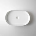 Load image into Gallery viewer, CLAYA Pill-58 Fluted Ceramic 580mm Above Counter Basin – Matte White