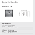 Load image into Gallery viewer, Stainless Steel Round Corner Handmade Single Bowl Kitchen Sink 440*440*205mm- Gunmetal Dark Grey