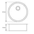 Load image into Gallery viewer, Granite Arete Stone Round Single Bowl Kitchen Sink 460mm - White
