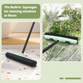 Load image into Gallery viewer, DALIPER 3-in-1 Rubber Broom Pet Hair Remover with Squeegee – Adjustable Telescopic Handle & Detailing Brush for Carpet, Hardwood, and Tile Floors