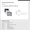 Load image into Gallery viewer, Carysil Granite Stone Single Bowl Kitchen Sink 533*457mm - Concrete Grey