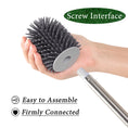 Load image into Gallery viewer, BOOMJOY Toilet Brush and Holder with TPR Rubber and Built-in Tweezer - Grey/Black