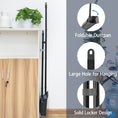 Load image into Gallery viewer, Dolanx Long Handle Broom and Dustpan Set with Convertible Height with Foldable Dustpan - Black