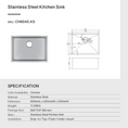 Load image into Gallery viewer, Stainless Steel Round Corner Handmade Single Bowl Kitchen Sink 600x450x230mm- Chrome Silver