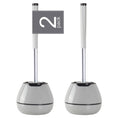 Load image into Gallery viewer, BOOMJOY Toilet Brush and Holder with TPR Rubber and Built-in Tweezer - Grey/Black