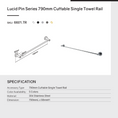 Load image into Gallery viewer, Stainless Steel 800mm Single Towel Rail - Gunmetal Grey - LUCID PIN