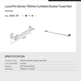 Load image into Gallery viewer, Stainless Steel 790mm Double Towel Rail - Black - LUCID PIN