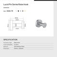 Load image into Gallery viewer, Stainless Steel Robe Hook - Gunmetal Grey - LUCID PIN