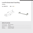 Load image into Gallery viewer, Stainless Steel 300mm Hand Towel Rail - Gunmetal Grey - LUCID PIN