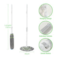 Load image into Gallery viewer, BOOMJOY Hand-Free Twist Mop - Adjustable Handle with 2 Extra Microfiber Refills