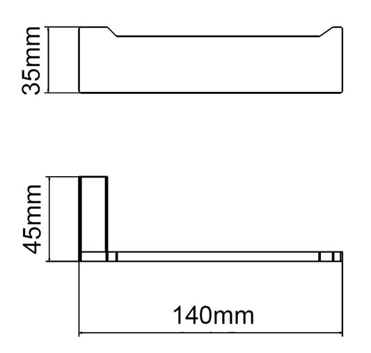 Stainless Steel Toilet Paper Holder- Gunmetal Dark Grey- IVANO