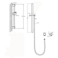 Load image into Gallery viewer, Upgrade your bathroom with this brushed nickel silver handheld shower rail. Made from stainless steel & solid brass, this square shower rail offers durability and style. Ships fast across Australia.-Shower Rail-Ezymall AU