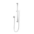 Load image into Gallery viewer, Upgrade your bathroom with this brushed nickel silver handheld shower rail. Made from stainless steel & solid brass, this square shower rail offers durability and style. Ships fast across Australia.-Shower Rail-Ezymall AU