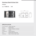 Load image into Gallery viewer, Stainless Steel 1 & 1/2 Double Bowl Kitchen Sink - Gunmetal Grey