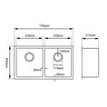 Load image into Gallery viewer, Stainless Steel 770x450x215mm Double Bowl Kitchen Sink - Gunmetal Grey