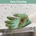Load image into Gallery viewer, BOOMJOY 3 Pairs Latex Heavy-Duty Cleaning Gloves - Green